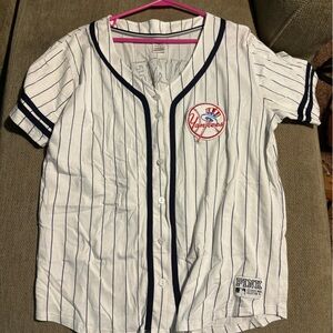 PINK Yankees jersey top